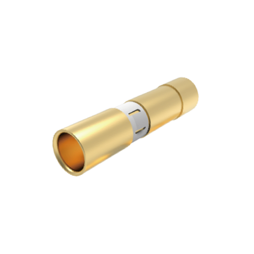 Mini power socket, receiver side, 65 A, 50 µin gold plating